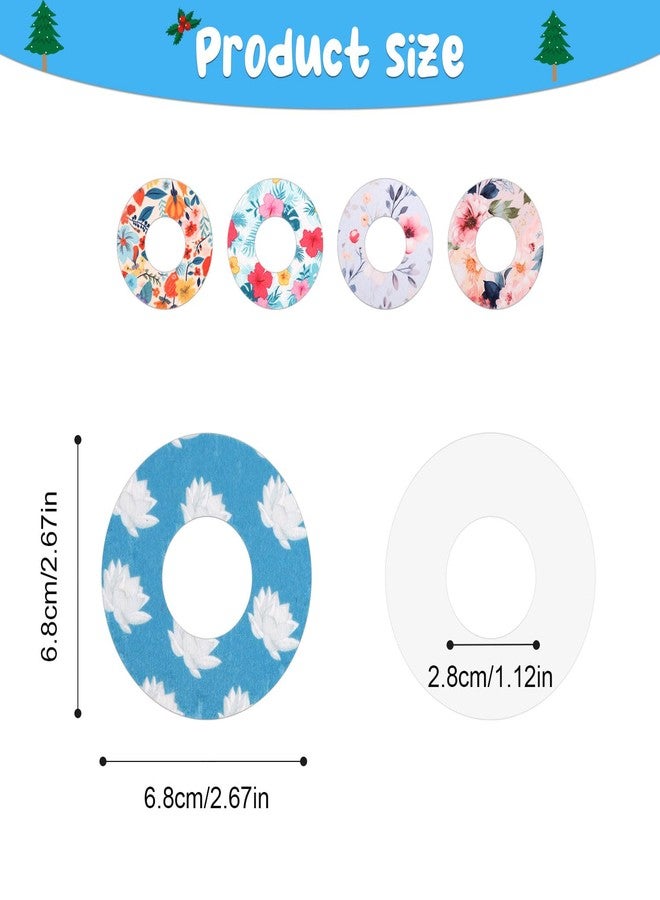 XIHIRCD 30 Sheets Sensor Covers for Libre 1/2, Waterproof Flower Theme Patches Sensor Case Stickers, Accessories Compatible with Libre (5 Styles) - Image 2